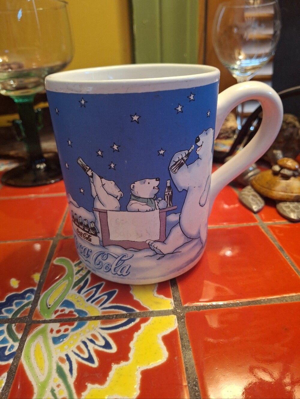 Coca-Cola Christmas MUG Polar Bears Drink COKE VINTAGE 1999